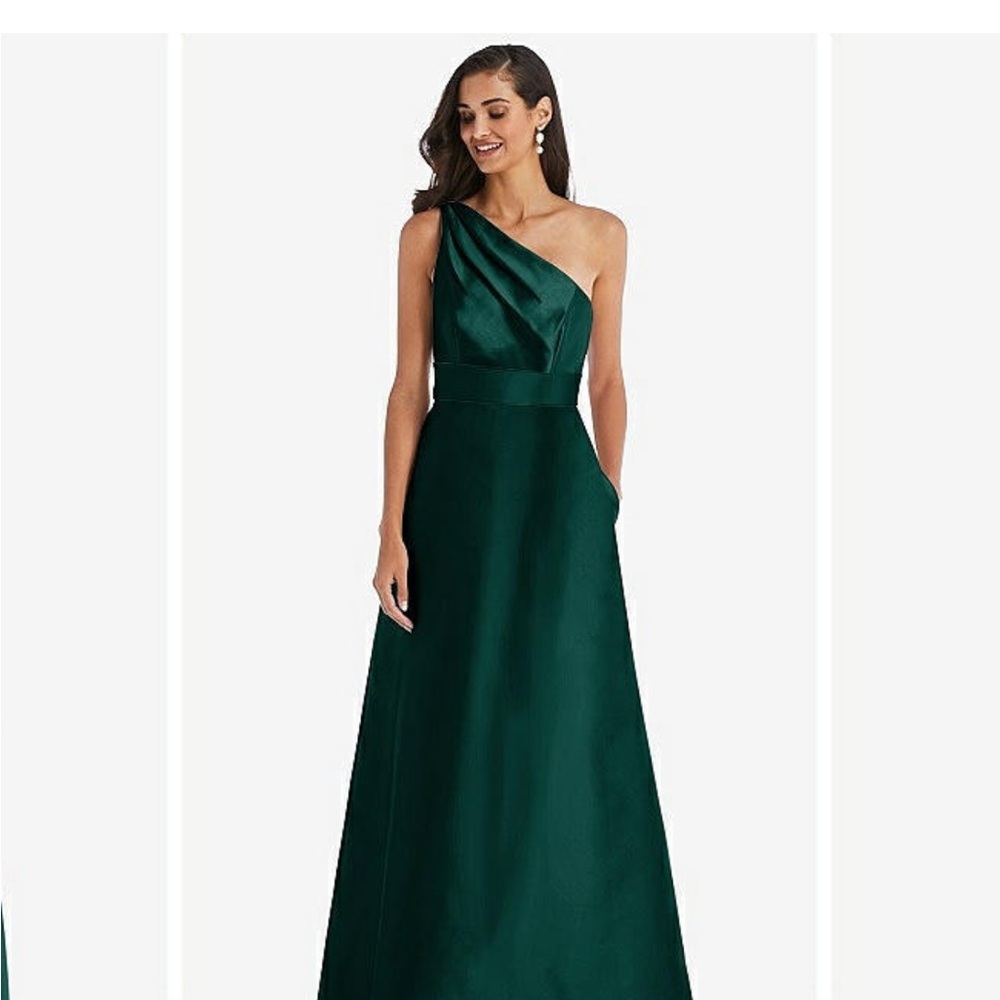 Dessy Alfred Sung Green Bridesmaid Dress